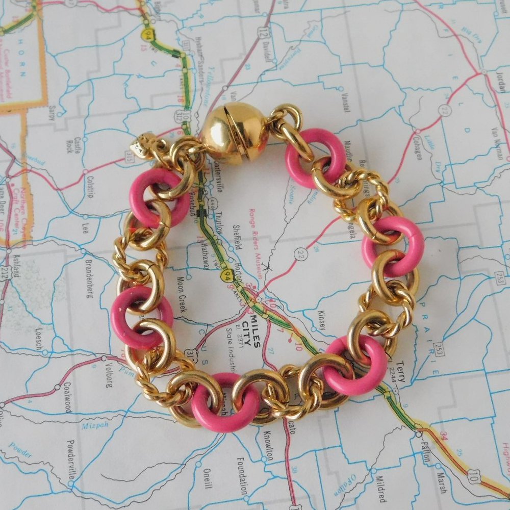 JUICY COUTURE pink gold bracelet magnetic clasp